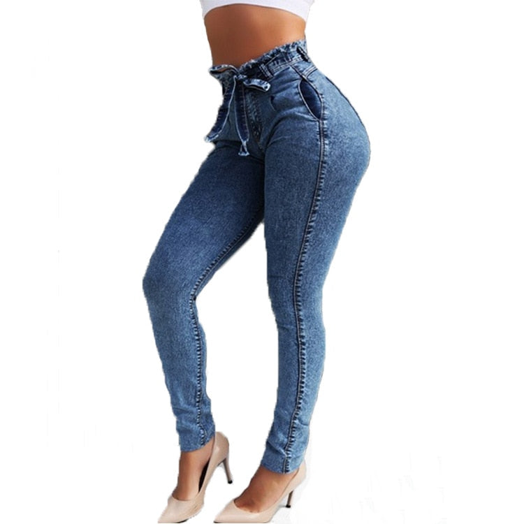 High Waisted Fitted Skinny Jeans