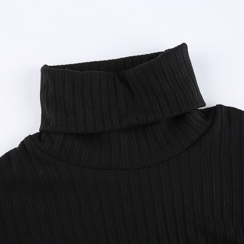 Ribbed Turtleneck Sweater Bodysuit - 3 colors