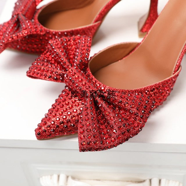 Rhinestone Heels with Bow