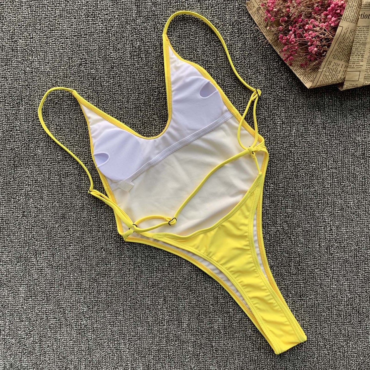 Neon High Cut Thong One Piece - multiple colors