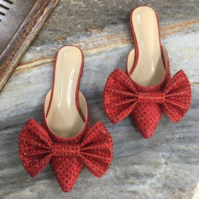 Rhinestone Heels with Bow