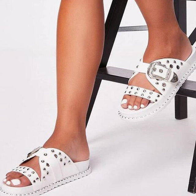 Studded Flat Sandals