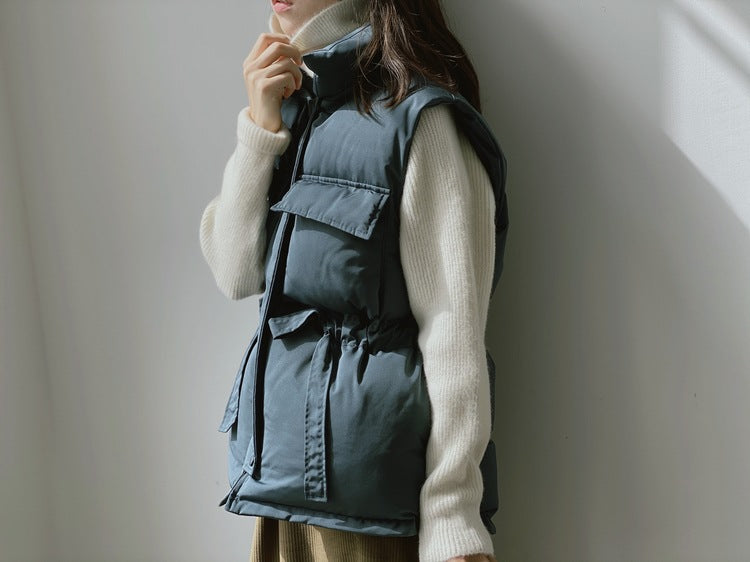 Belted Puffer Vest - 3 Colors
