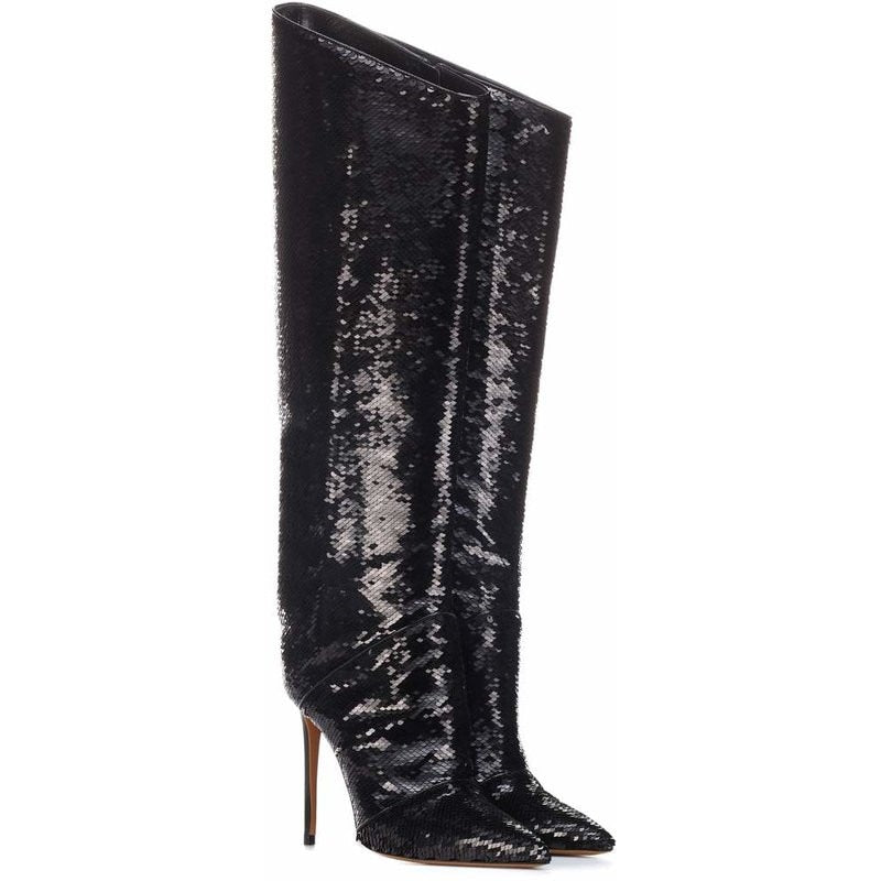 Genuine Leather Stiletto Boots - Multiple Colors