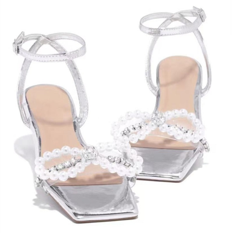 Pearl Bowtie Flat Sandals - 3 Colors
